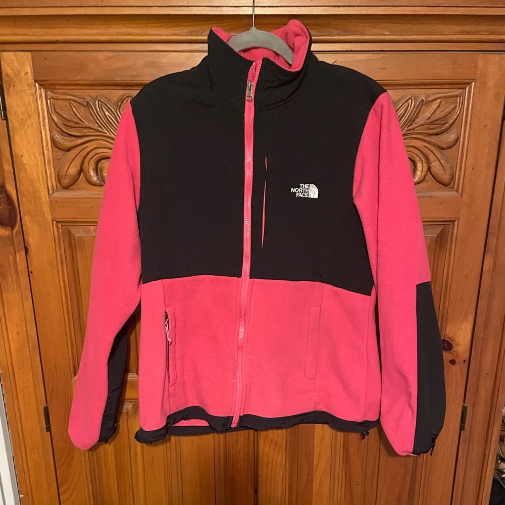 Womens Large pink and black North Face Denali